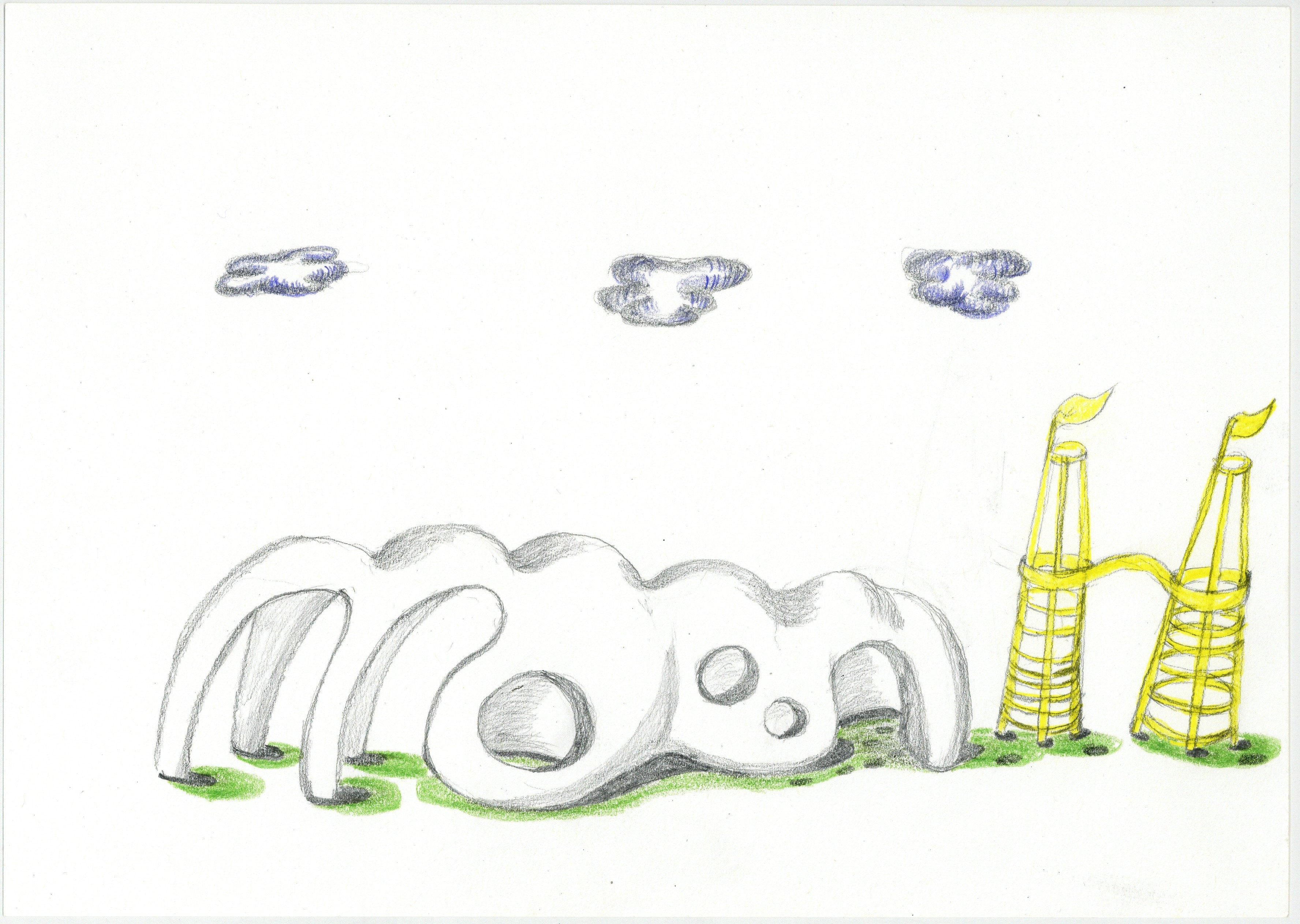 Zeichnung des Entwurfs "Co:Co" von Christine und Irene Hohenbüchler.